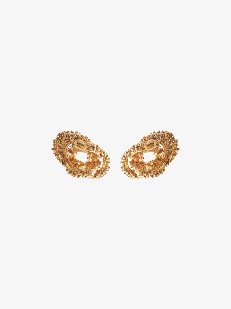 Gold-plated Aphrodite Stud Earrings