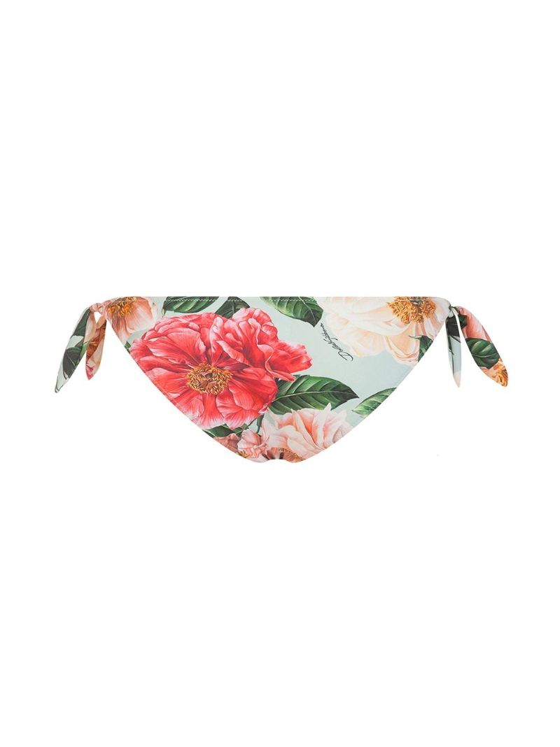 Camellia Floral Print Bikini Bottoms