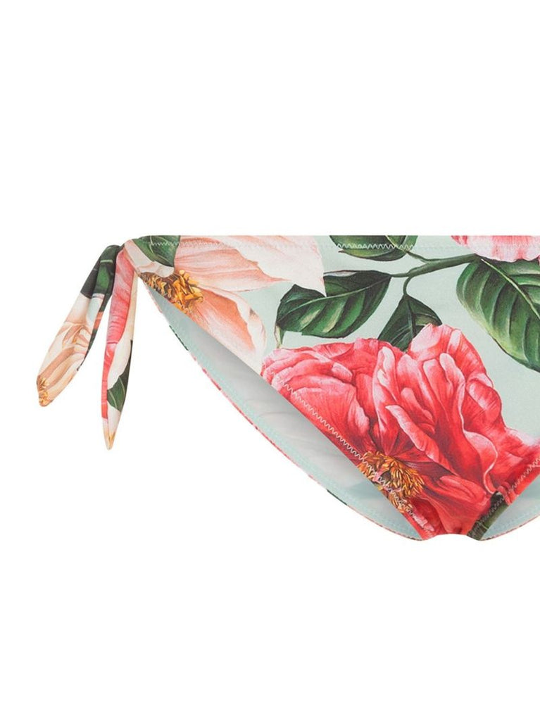 Camellia Floral Print Bikini Bottoms