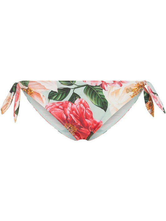 Camellia Floral Print Bikini Bottoms