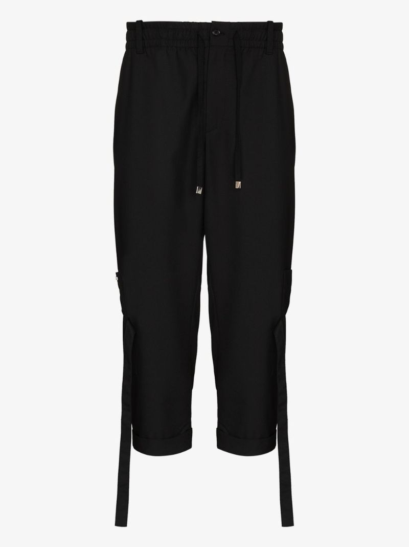 Tie Cuff Cropped Trousers
