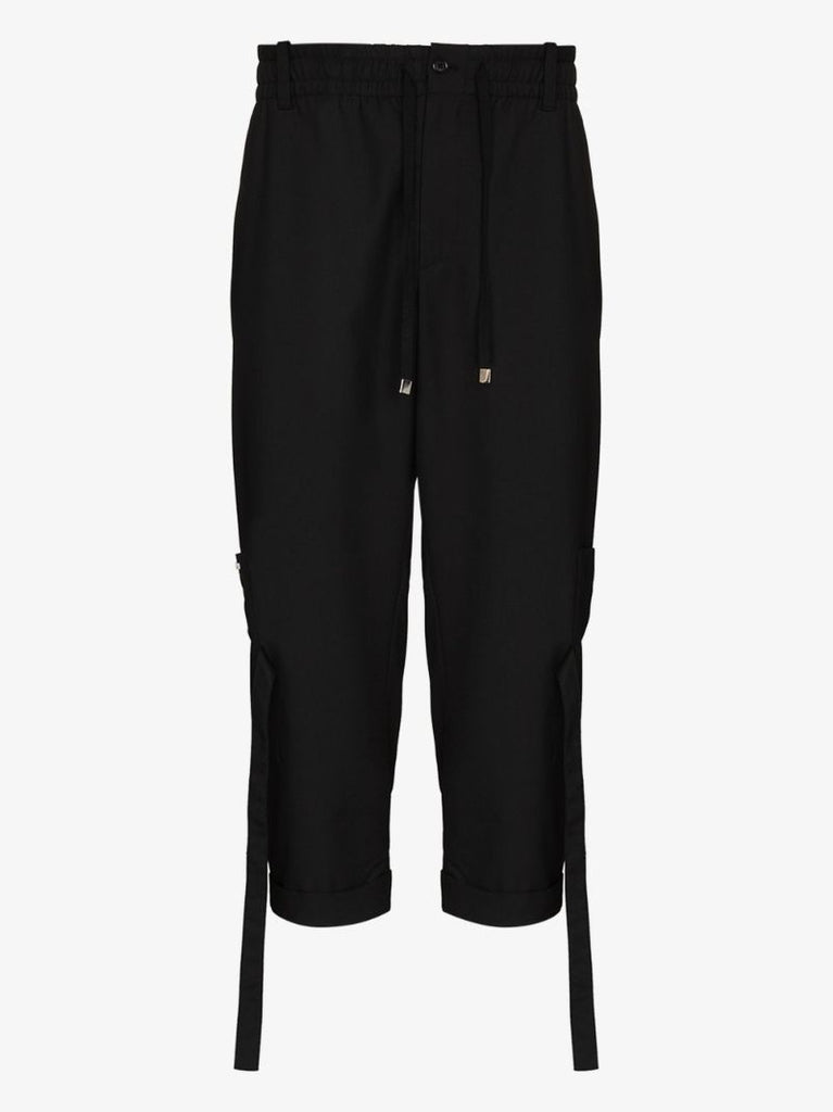 Tie Cuff Cropped Trousers