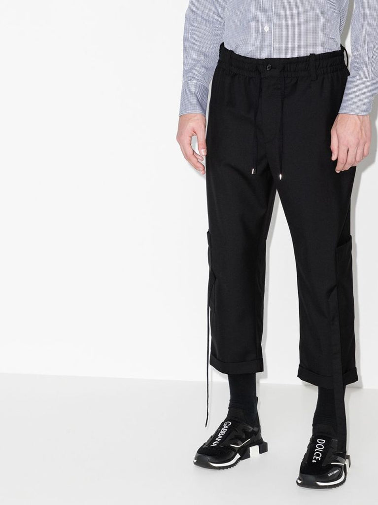 Tie Cuff Cropped Trousers