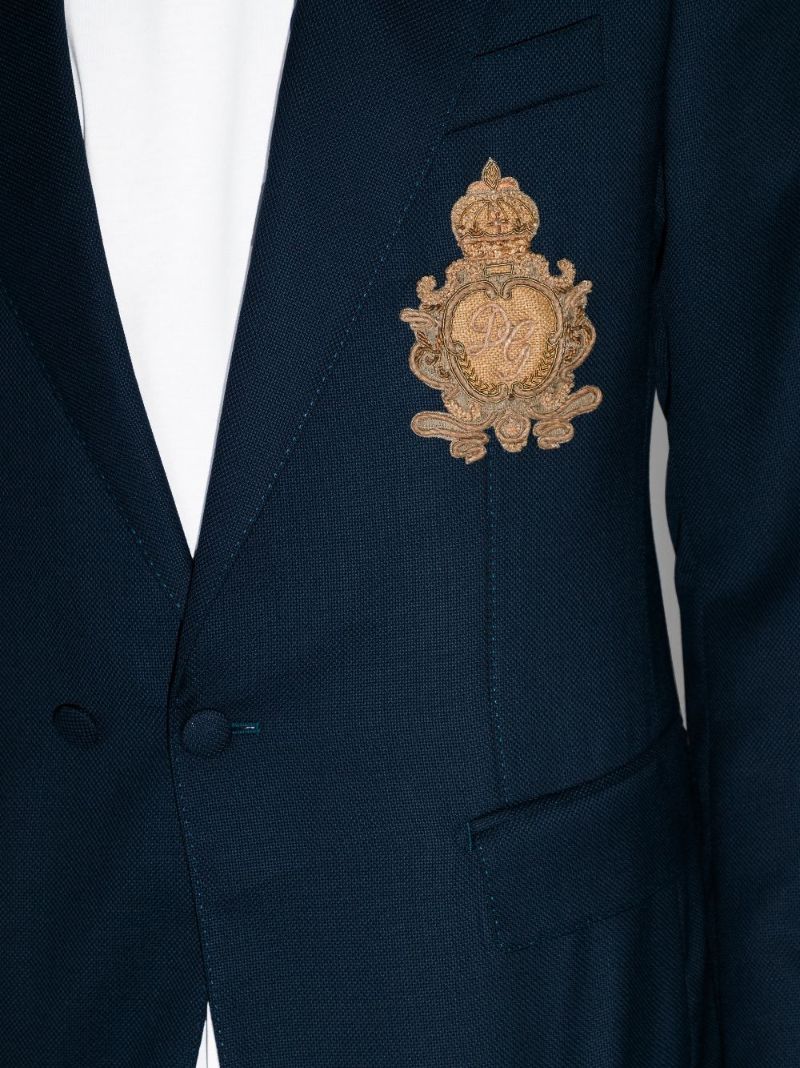 Logo Crest Wool Blazer