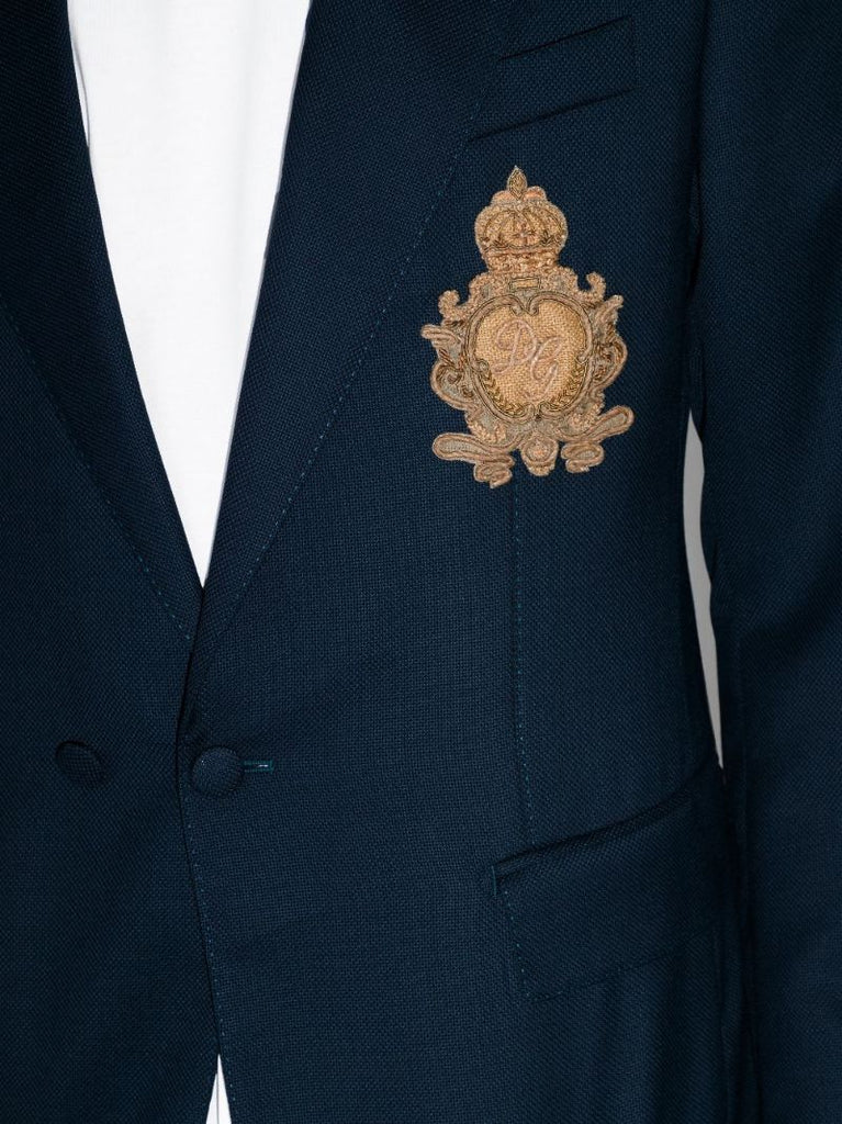 Logo Crest Wool Blazer
