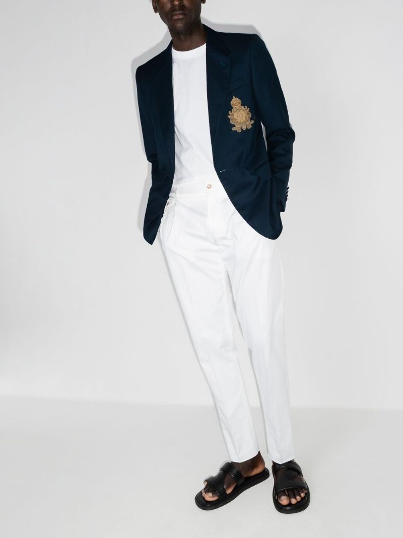 Logo Crest Wool Blazer