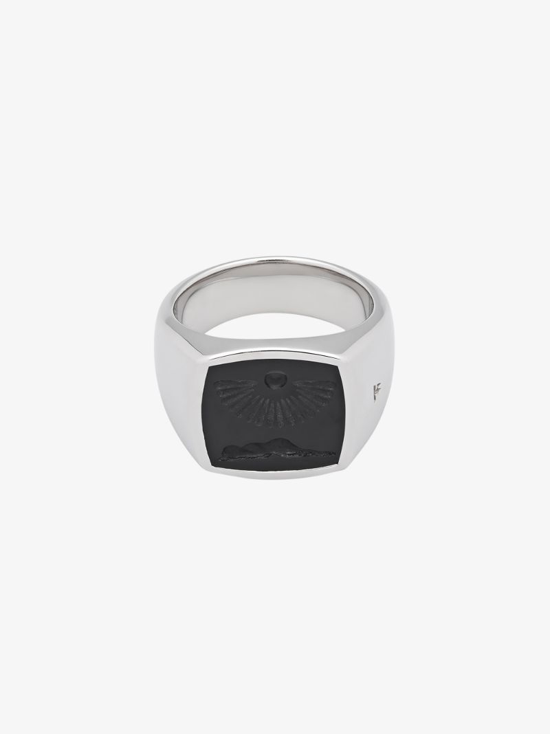 Sterling Silver Clytia Onyx Ring