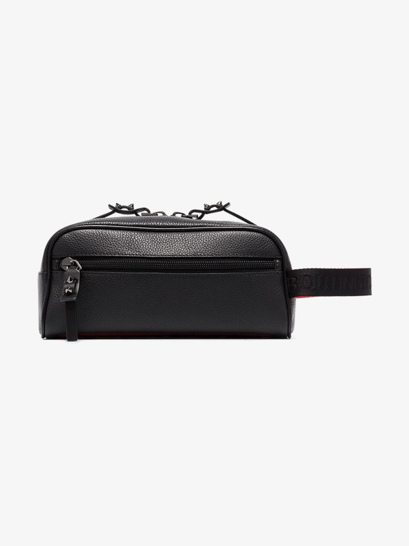 Black Blaster Leather Washbag
