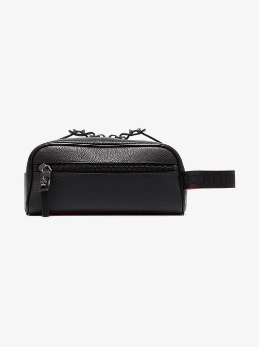 Black Blaster Leather Washbag