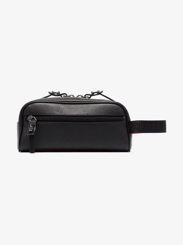 Black Blaster Leather Washbag