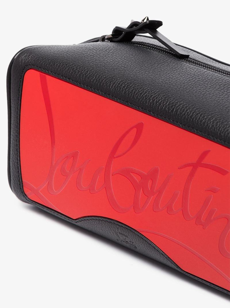 Black Blaster Leather Washbag