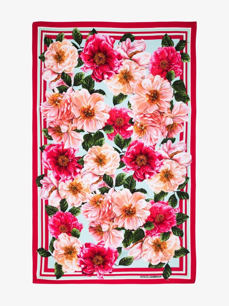 Multicoloured Floral Print Beach Towel