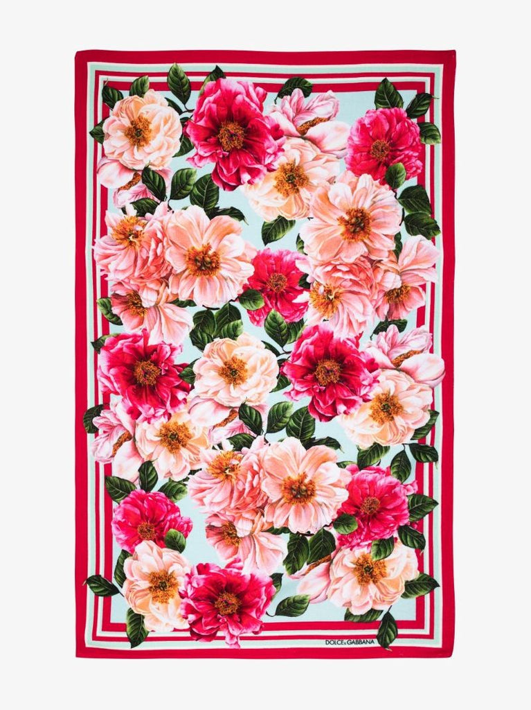 Multicoloured Floral Print Beach Towel