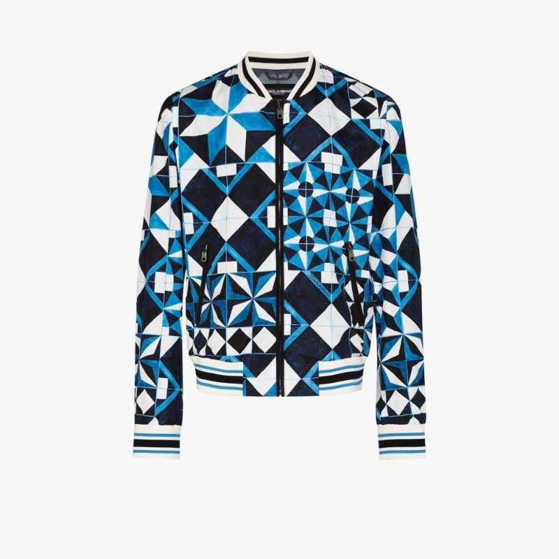 Majolica Print Bomber Jacket
