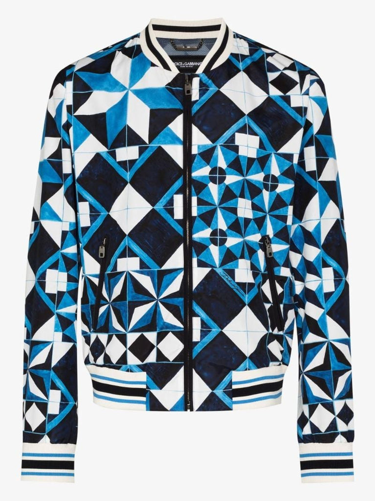 Majolica Print Bomber Jacket