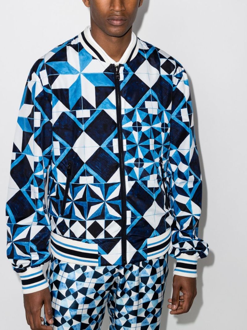 Majolica Print Bomber Jacket