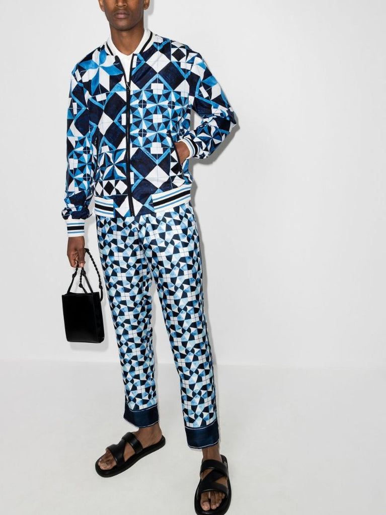 Majolica Print Bomber Jacket