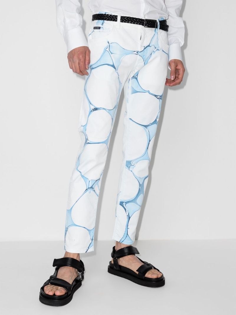 Graphic Slim Leg Jeans