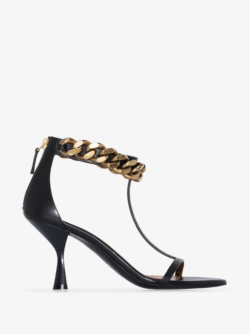 Black Falabella 80 T-bar Sandals