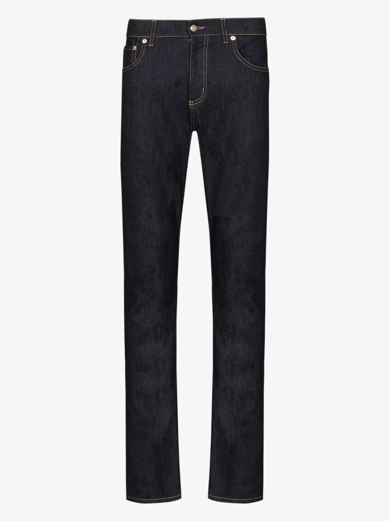 Studded Logo Slim Fit Jeans