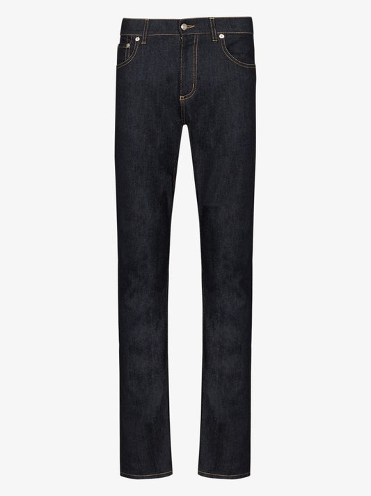 Studded Logo Slim Fit Jeans