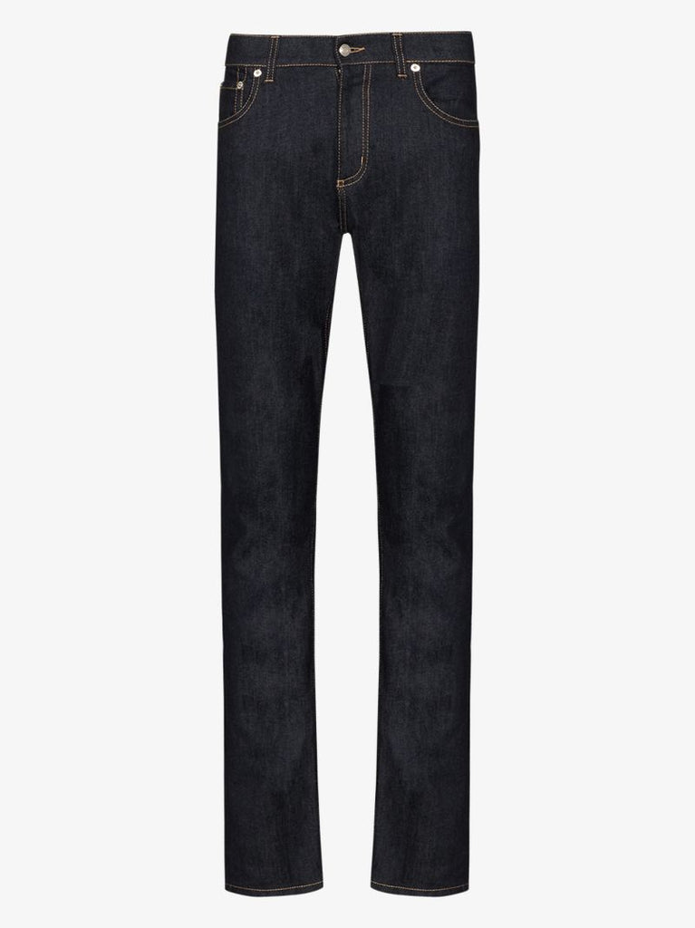 Studded Logo Slim Fit Jeans
