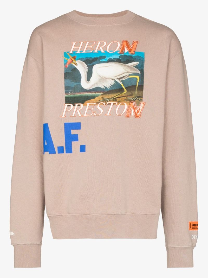 Chest Print Cotton Sweatshirt