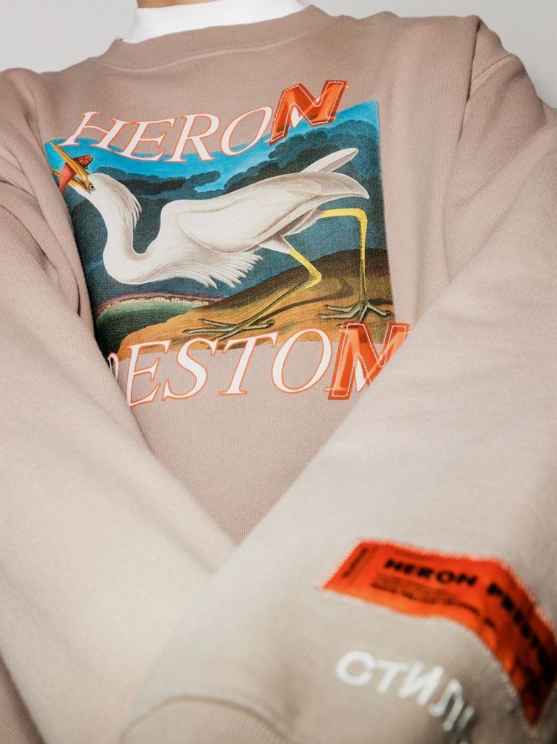 Chest Print Cotton Sweatshirt