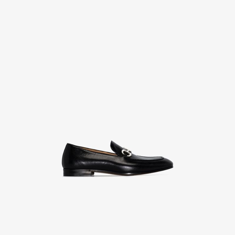 Black Donnie Leather Loafers