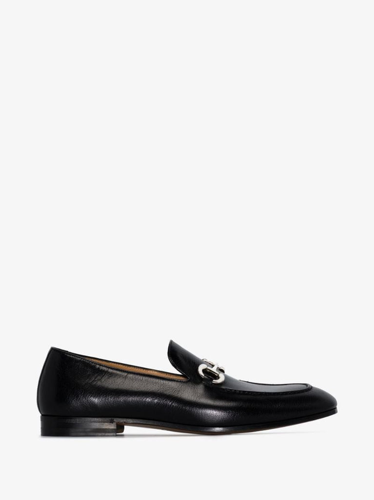 Black Donnie Leather Loafers