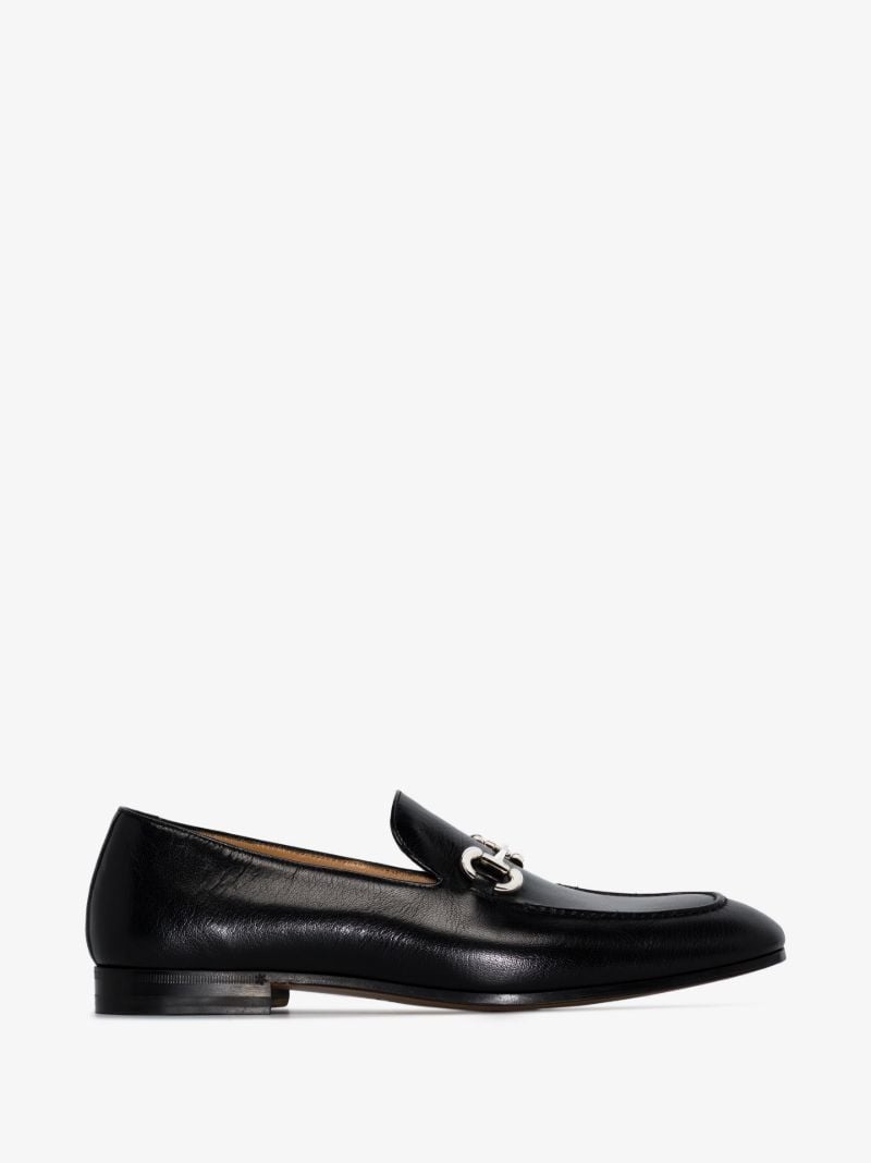 Black Donnie Leather Loafers