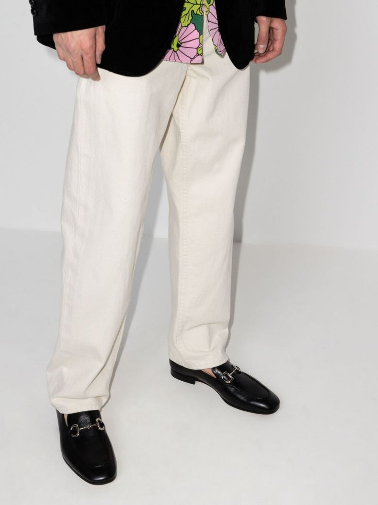 Black Donnie Leather Loafers