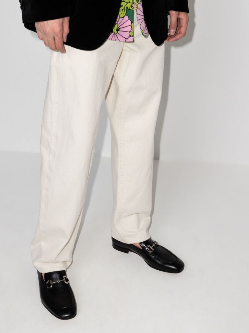 Black Donnie Leather Loafers