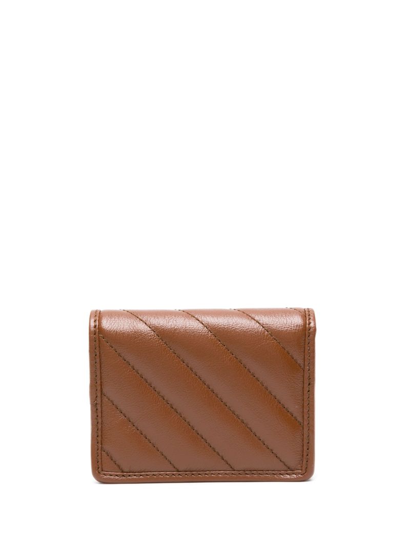 Brown Gg Marmont Leather Card Holder