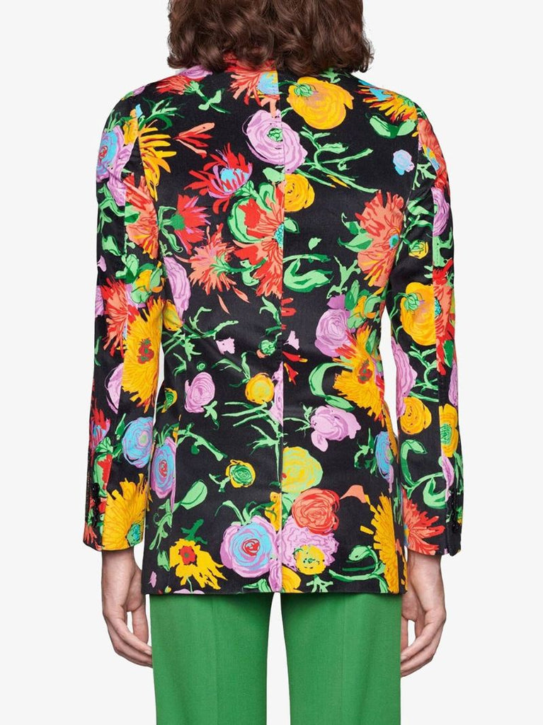 X Ken Scott Floral Velvet Blazer