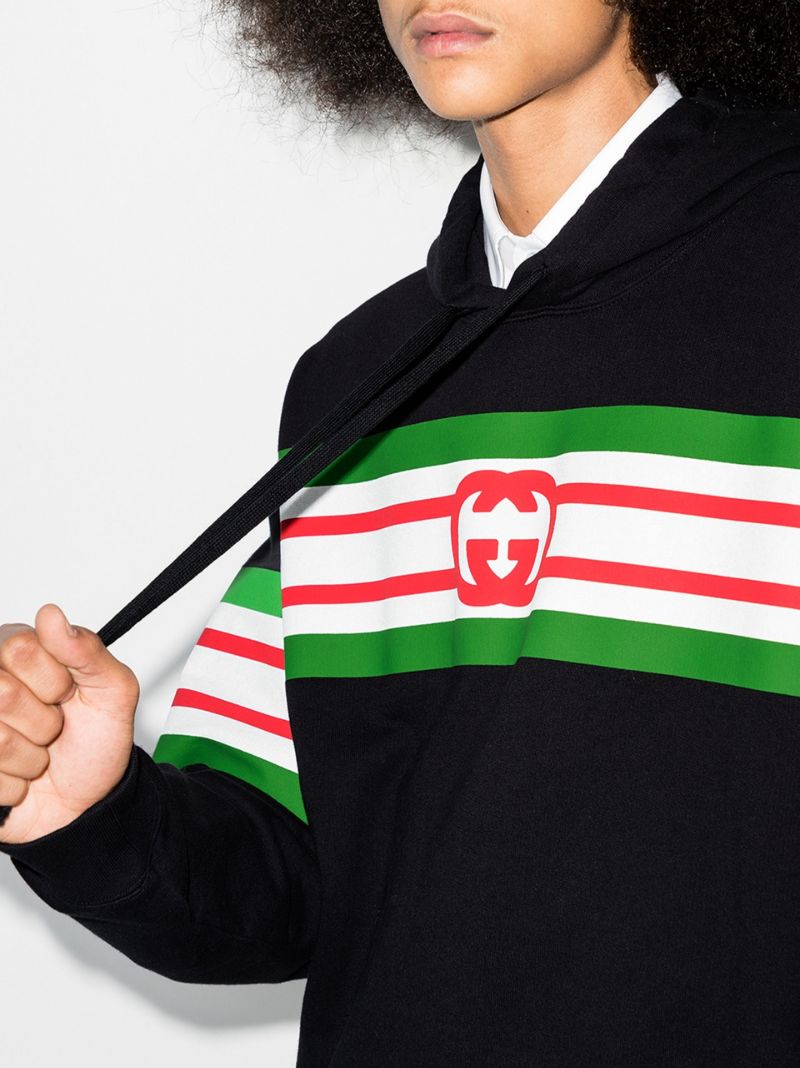 Web Stripe Logo Hoodie