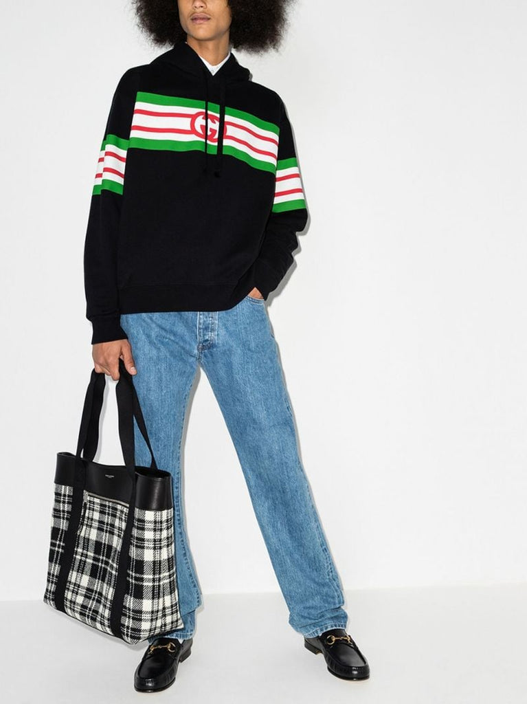 Web Stripe Logo Hoodie
