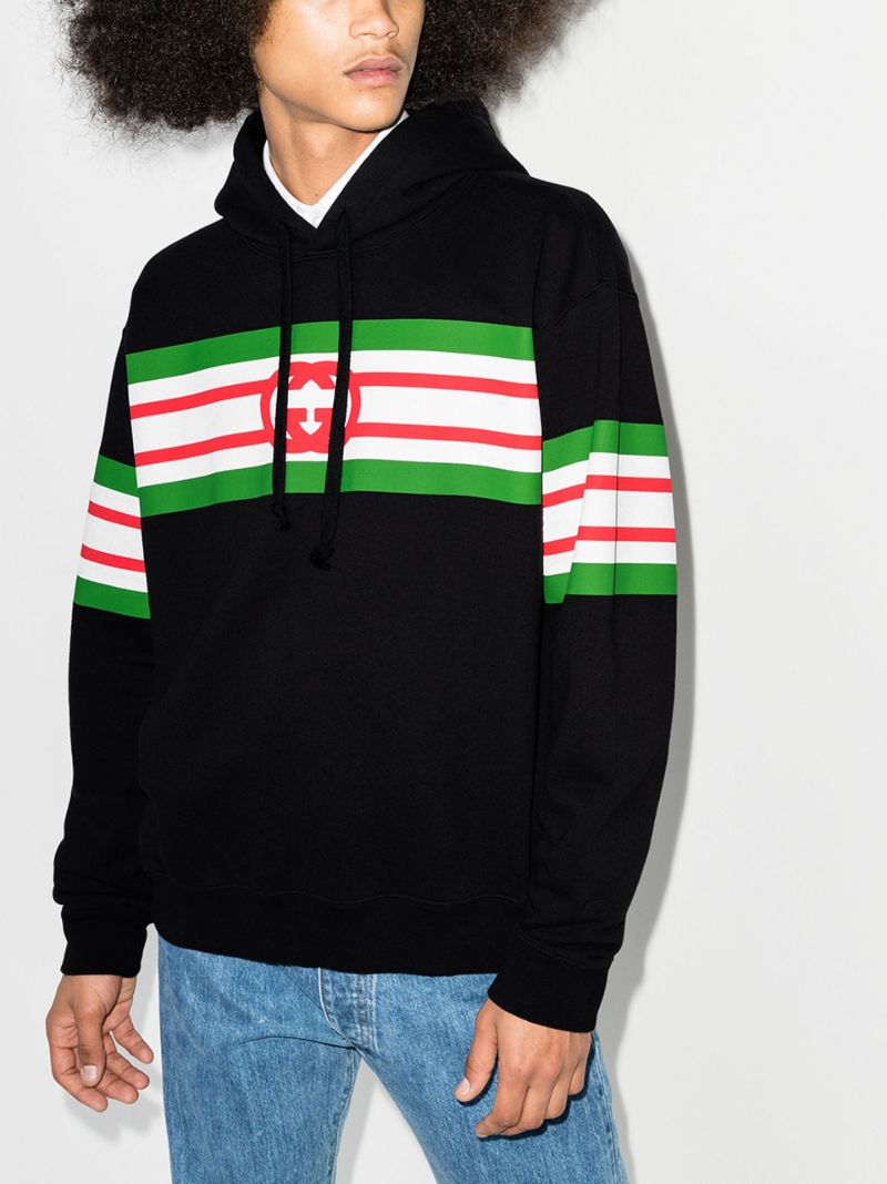Web Stripe Logo Hoodie