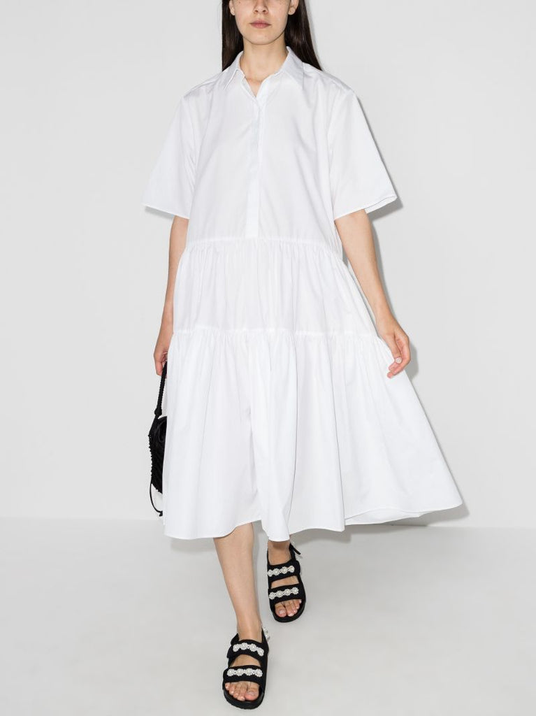 White Primrose Organic-cotton Shirt Dress