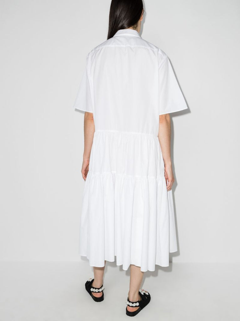 White Primrose Organic-cotton Shirt Dress