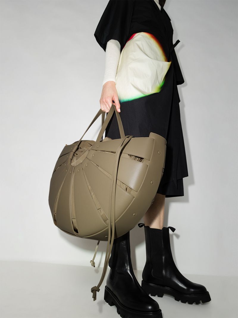 Neutral the Shell Large Leather Tote Bag