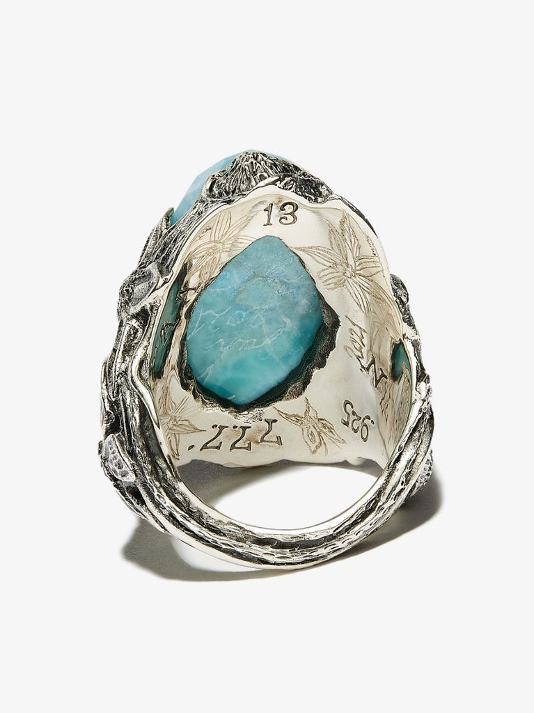 Sterling Silver Winter Larimar Ring