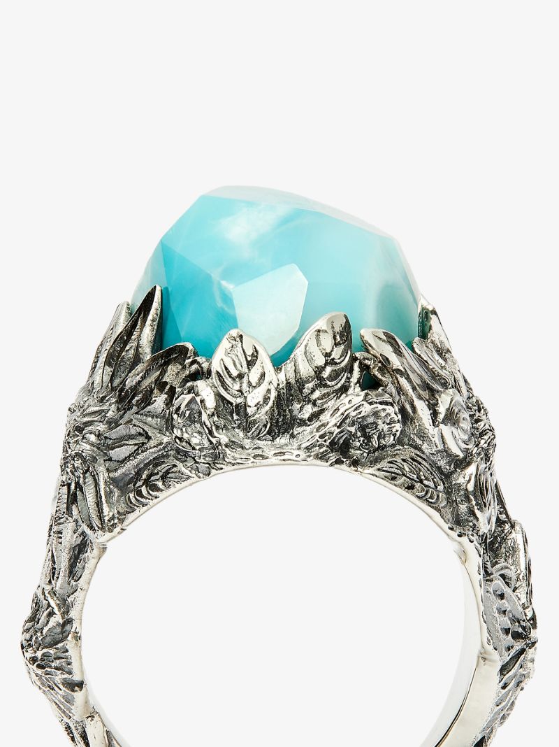 Sterling Silver Winter Larimar Ring