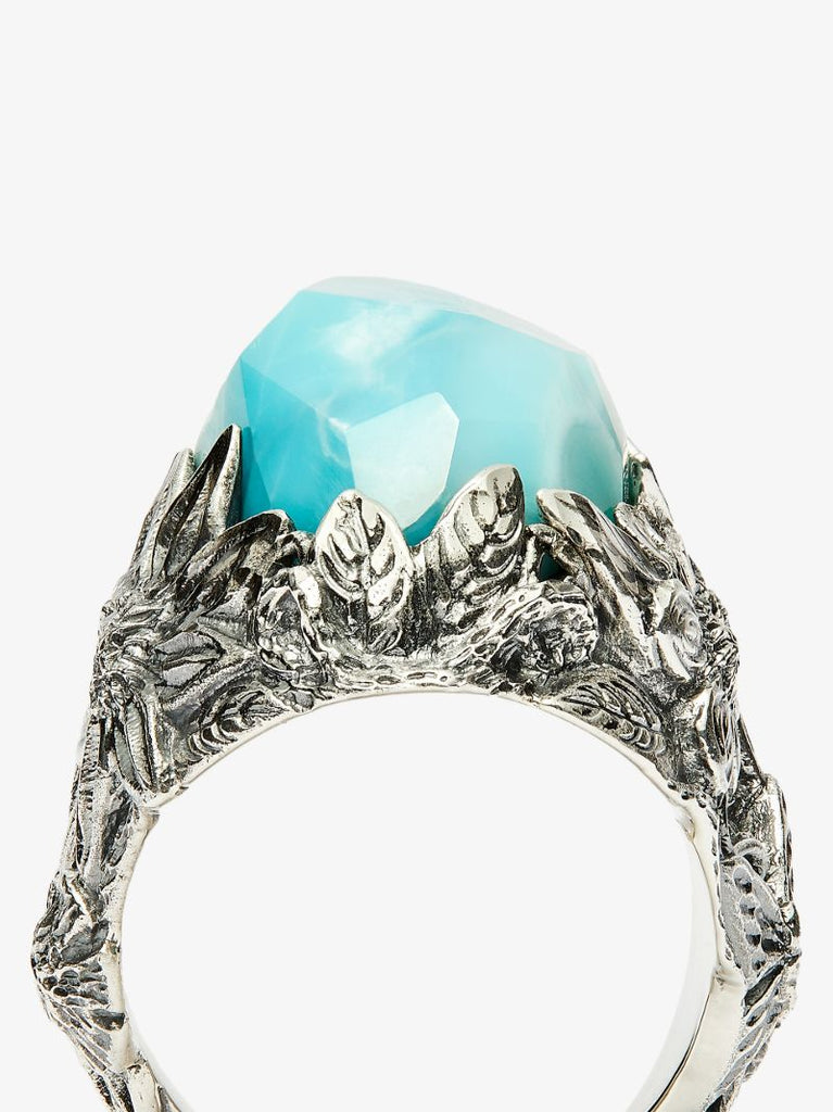 Sterling Silver Winter Larimar Ring
