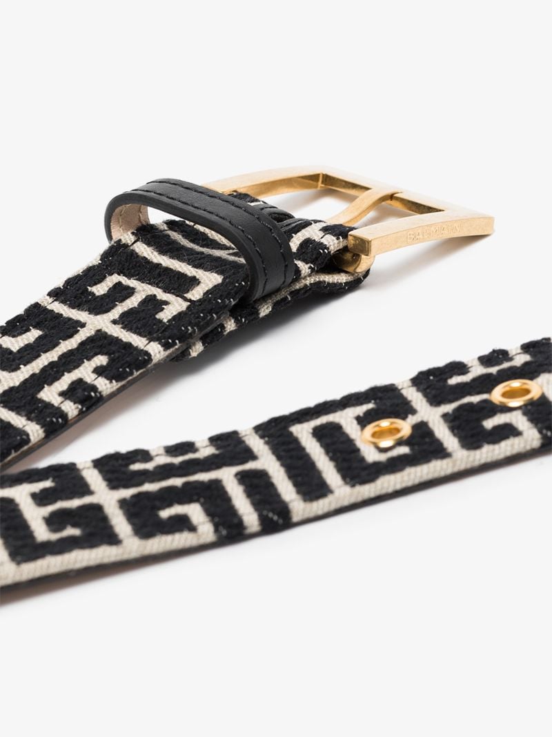 Black and White Monogram Belt