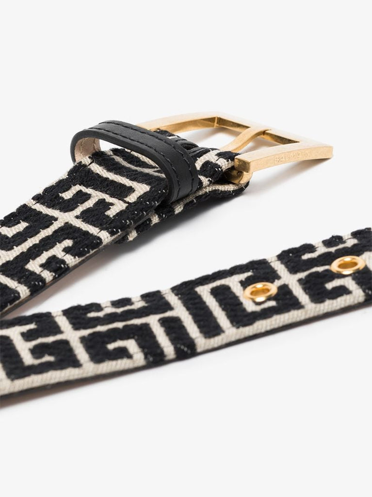 Black and White Monogram Belt