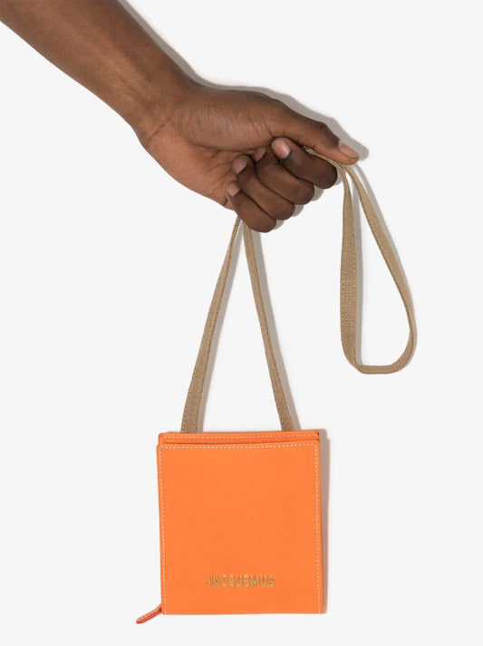 Orange Le Gadjo Leather Messenger Bag