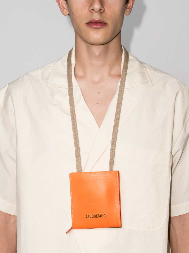 Orange Le Gadjo Leather Messenger Bag