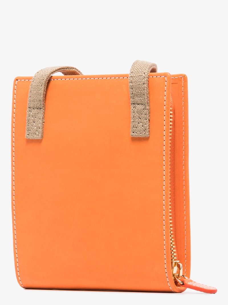 Orange Le Gadjo Leather Messenger Bag