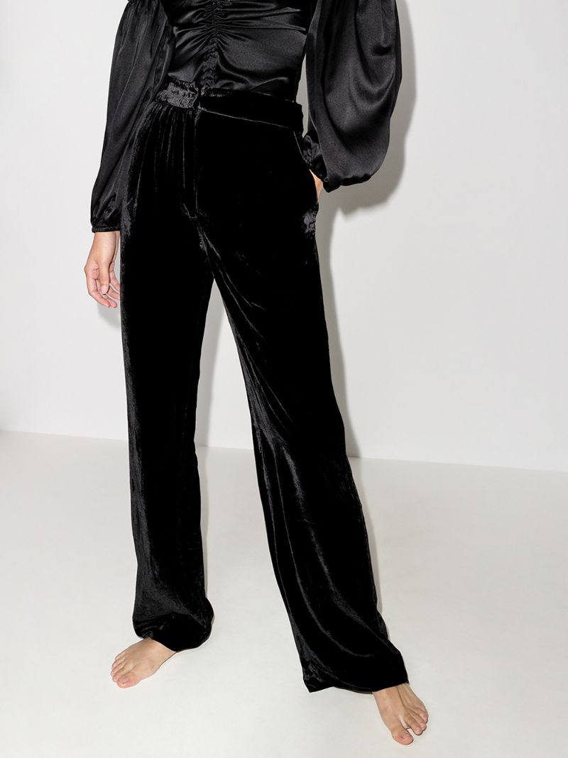 High Waist Velvet Trousers